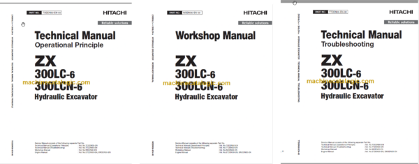 Hitachi ZX300-5A ZX300LC-5A ZX300LCH-5A Technical and Workshop Manual