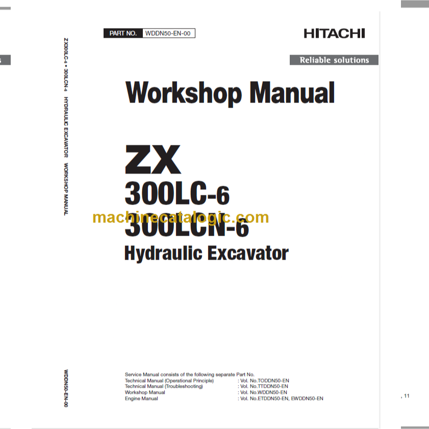 Hitachi ZX300-5A ZX300LC-5A ZX300LCH-5A Technical and