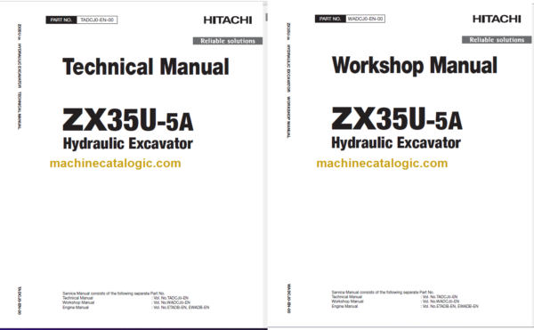 Hitachi ZX35U-5A Technicial and Workshop Manual