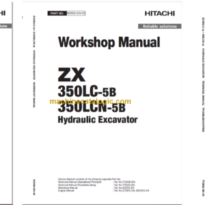 Hitachi ZX350LC-5B ZX350LCN-5B Technical and Workshop Manual