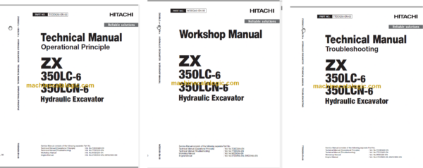 Hitachi ZX350LC-6 ZX350LCN-6 Technical and Workshop Manual