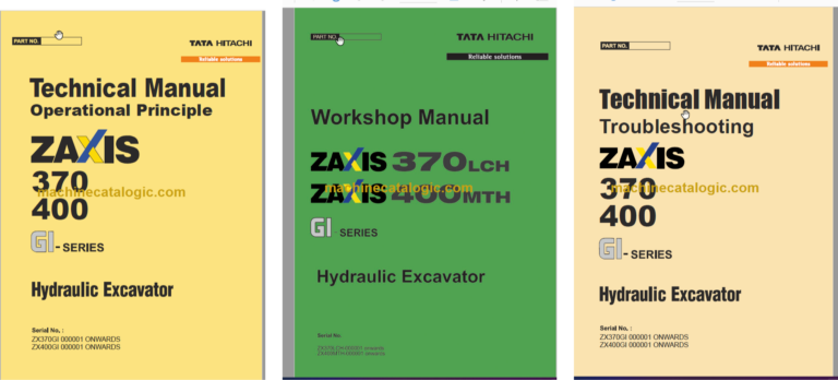 Hitachi ZX370LCH ZX400MTH GI Technical and Workshop Manual