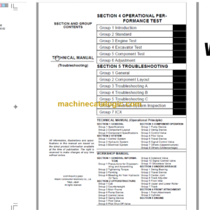 Hitachi ZX450 ZX450H ZX450LC ZX450LCH ZX460LCH Technical and Workshop Manual