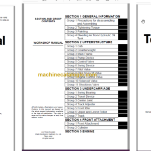 Hitachi ZX500LC ZX500LCH Technical and Workshop Manual