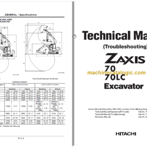 Hitachi ZX70 ZX70LC Technicial and Workshop Manual