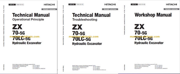 Hitachi ZX70-5G ZX70LC-5G Technicial and Workshop Manual