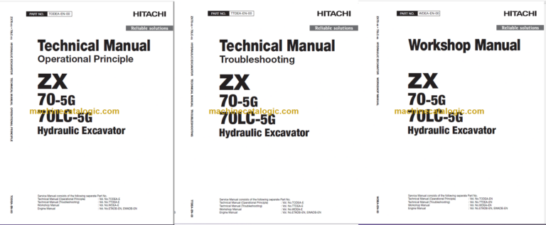 Hitachi ZX70-5G ZX70LC-5G Technicial and Workshop Manual
