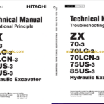 Hitachi ZX70-3 ZX70LC-3 ZX70LCN-3 ZX75US-3 ZX85US-3 Technicial and Workshop Manual