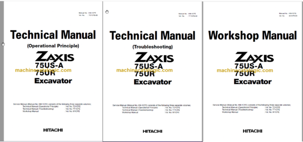 Hitachi ZX75US-A ZX75UR Technicial and Workshop Manual