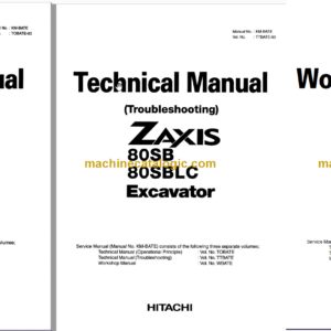 Hitachi ZX80SB ZX80SBLC Technicial and Workshop Manual