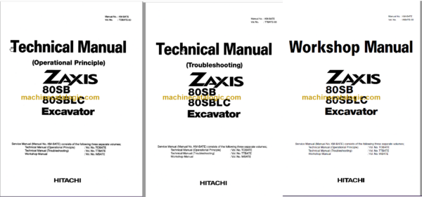 Hitachi ZX80SB ZX80SBLC Technicial and Workshop Manual