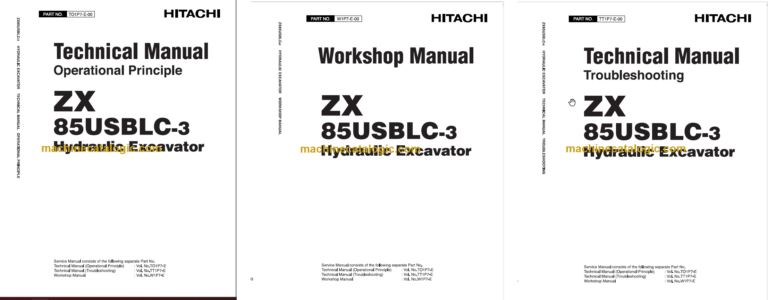 Hitachi ZX85USBLC-3 Technical and Workshop Manual