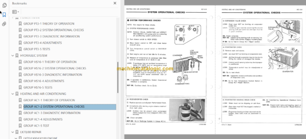 Hitachi LX70 LX80 Wheel Loader Service Manual