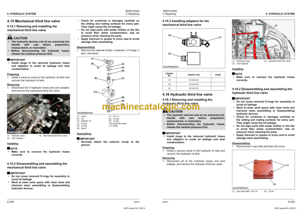 Kubota U56-5 Excavator Workshop Manual