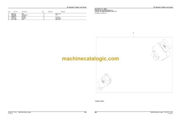 John Deere 326D Skid Steer Loader Parts Catalog