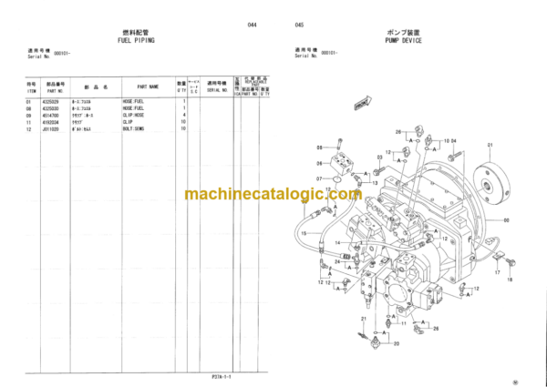 Hitachi CX500W CX500W-C Parts Catalog