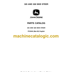 John Deere 325 AND 328 SKID STEER Parts Catalog