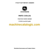 John Deere 770G 770GP MOTOR GRADER Parts Catalog