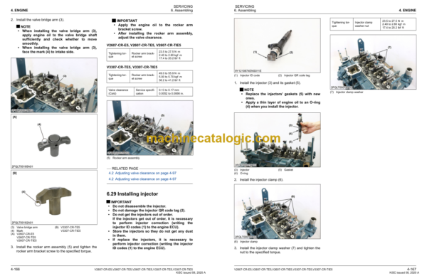 Kubota V2607-CR-E5 TE5 TI35 V3307-CR-TE5 TIE5 DIESEL ENGINE Workshop Manual