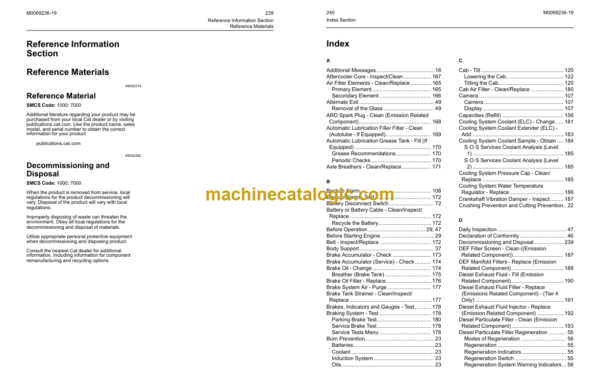 CAT 745 Articulated Truck Operation and Maintenance Manual (M0069236-19)