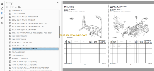 Hitachi ZX190W-6 Wheeled Excavator Parts Catalog & Equipment Components Parts Catalog