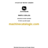 John Deere 870G 870GP MOTOR GRADER Parts Catalog