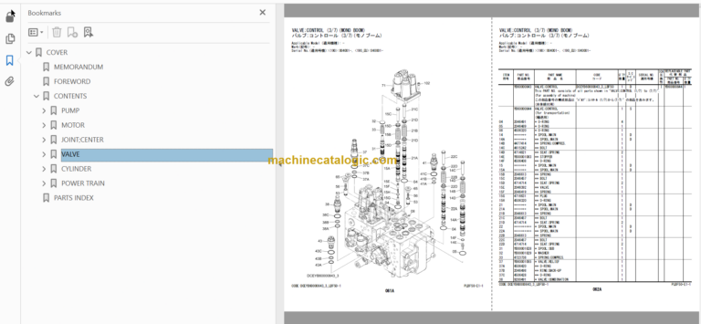 Hitachi ZX190W-6 Wheeled Excavator Parts Catalog & Equipment Components Parts Catalog