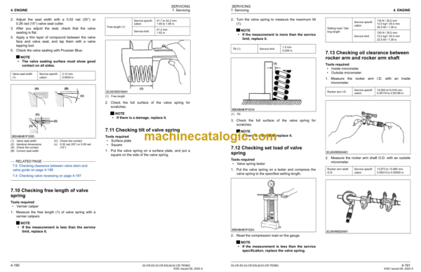 Kubota 03-CR-E5 03-CR-E5LM 03-CR-TE5BG DIESEL ENGINE Workshop Manual