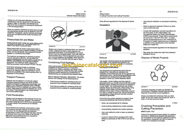 CAT 312F 313F Excavators Operation and Maintenance Manual (SEBU8070-08)