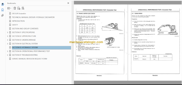 Hitachi EX55UR Excavator Technical and Workshop Manual