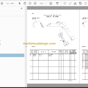 Hitachi ZX75US-3 ZX75USK-3 ZX85US-3 Hydraulic Excavator Parts Catalog & Equipment Components Parts Catalog