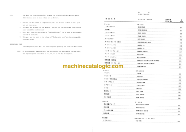 Hitachi CX500W CX500W-C Parts Catalog