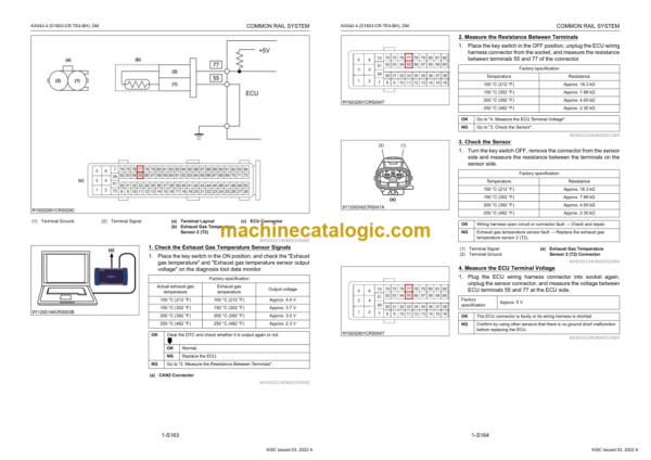 Kubota KX042-4 Excavator Diagnosis Manual (D1803-CR-TE4-BH)