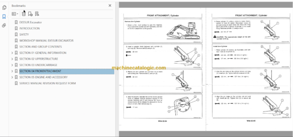 Hitachi EX55UR Excavator Technical and Workshop Manual