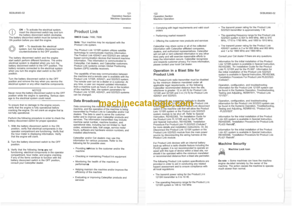 CAT 320E and 323E Excavators Operation and Maintenance Manual