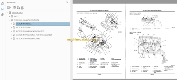 Hitachi EX55UR-3 Technical and Workshop Manual