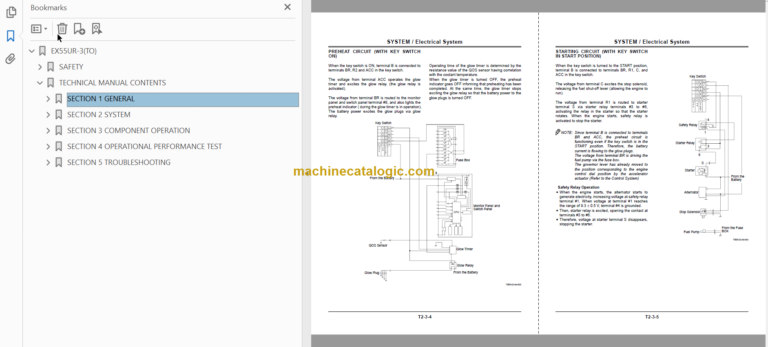 Hitachi EX55UR-3 Technical and Workshop Manual