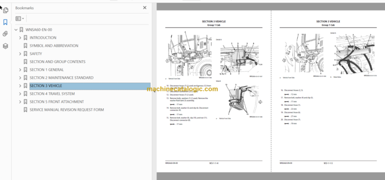 Hitachi ZW120-6 Wheel Loader Technical and Workshop Manual