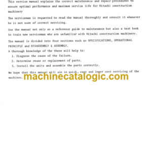 Hitachi UH073 Service Manual