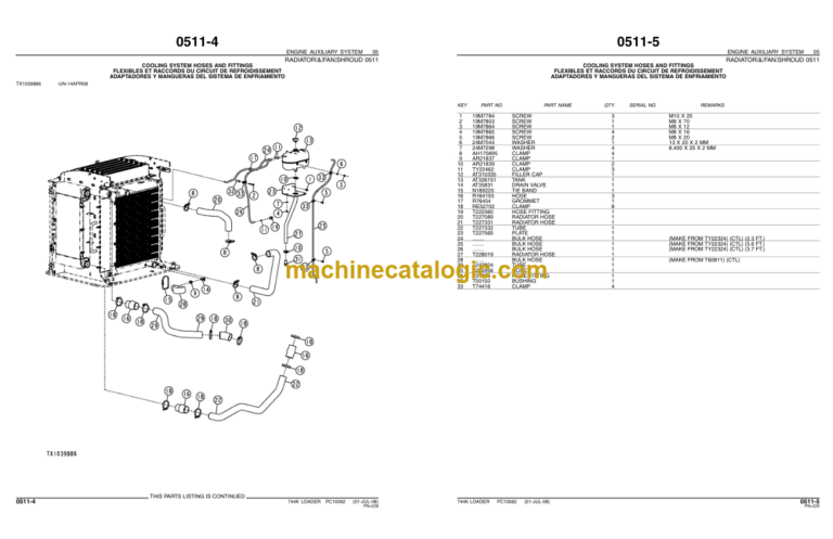 John Deere 744K Loader Parts Catalog