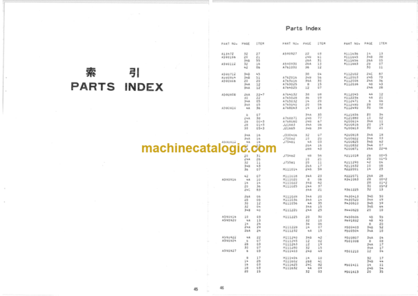 Hitachi PD100-80R-2 Leader Rotating Pile Drivers Parts Catalog