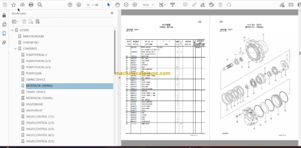 Hitachi ZX75US-3 ZX75USK-3 ZX85US-3 Hydraulic Excavator Parts Catalog & Equipment Components Parts Catalog