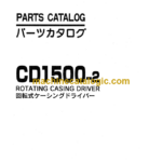 Hitachi CD1500-2 Rotating Casing Driver Parts Catalog