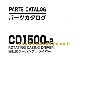 Hitachi CD1500-2 Rotating Casing Driver Parts Catalog