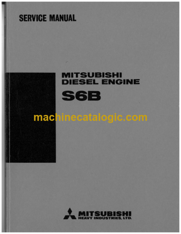 Hitachi S6B Mitsubishi Diesel Engine Service Manual