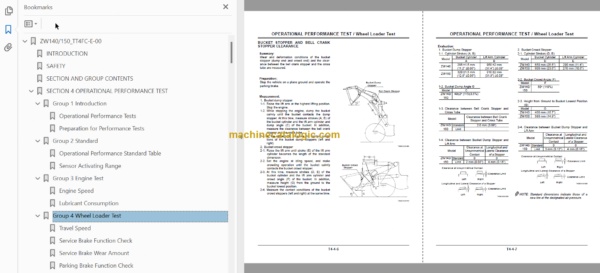 Hitachi ZW140 ZW150 Wheel Loader Technical and Workshop Manual