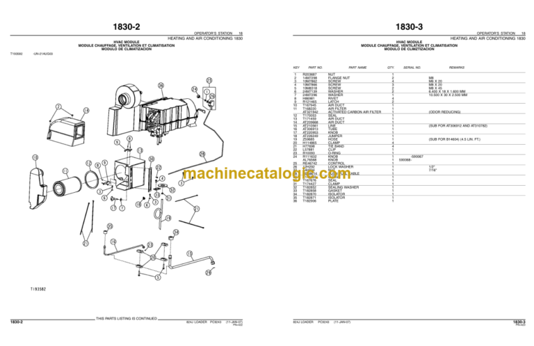 John Deere 824J LOADER Parts Catalog