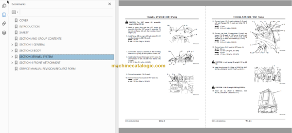 Hitachi ZW140 ZW150 Wheel Loader Technical and Workshop Manual