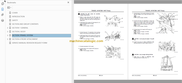 Hitachi ZW140 ZW150 Wheel Loader Technical and Workshop Manual
