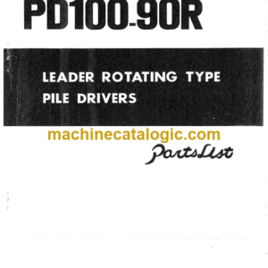 Hitachi PD100-90R Leader Rotating Type Pile Driver Parts Catalog